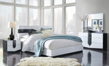 Vios - Zebra High Gloss Nightstand - White by Couch.com