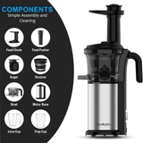moRollio 45RPM Cold Press Slow Masticating Juicer