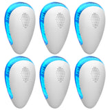 6 Pack Ultrasonic Pest Repeller Indoor Plug In Bug Repellent Mosquito Spider Ant Roaches Mice Control for Bedroom Garage Warehouse Office