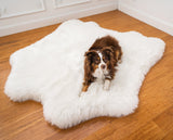 PupRug™ Animal Print Memory Foam Dog Bed - Polar Bear Faux Hide