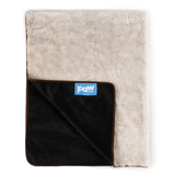 PupProtector™ Short Fur Waterproof Throw Blanket - White with Brown Accents