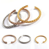 Zarina Bracelets Weaved in Rosegold Gold and Silver Finish