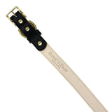 Plain Leather Dog Collar by Bonne et Filou