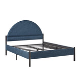 Bed Modern Upholstered Curved Headboard by Couch.com