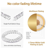 4mm Tennis Bracelet in 925 Sterling Silver 