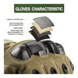 JupiterGear Tactical Military Airsoft Gloves for Outdoor Sports, Paintball, and Motorcycling with Touchscreen Fingertip Capability