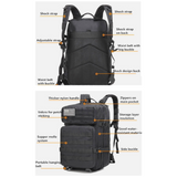 JupiterGear Military 3P Tactical 45L Backpack Army 3 Day Assault Pack Molle Bag Rucksack Range Bag