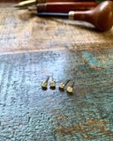 Rainbow Opal Stud Earrings - Opal Birthstone Earrings by Jennifer Cervelli Jewelry