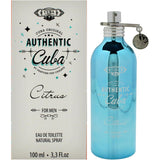 Cuba Authentic Citrus By Fragluxe Eau De Toilette Spray 3.3 Oz For Men