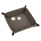 Leatherette Snap Tray, Grey 5" by Creative Gifts