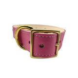 Plain Leather Dog Collar by Bonne et Filou