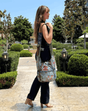 Kathmandu Collection Vintage Patchwork Hobo Bag with Water Bottle Pockets