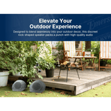 Emerson 1-Pair Mini Pebbles Duo Bluetooth Outdoor Speakers