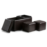 Avalon - 5 Piece Storage Ottoman, Contemporary by Couch.com