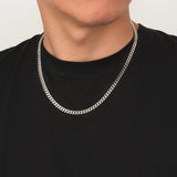 5mm Miami Cuban Link Chain in White Gold Necklaces 