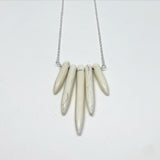 Cream Howlite Spike Necklace by Jennifer Cervelli Jewelry