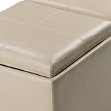 Avalon - 5 Piece Storage Ottoman, Contemporary by Couch.com