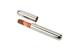 Stainless Steel Cigar Tube with Black Pouch by Creative Gifts