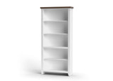 Hampton - High 5 Shelf Bookcase - Jasmine Whitewash / Barnwood by Couch.com