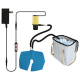 19QT Portable Cold Therapy Machine Programmable Ice Therapy Machine Cold Rush Therapy Machine System with 3 Flow Levels 10-60Mins Timer 3 Elastic Band