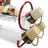 Better Chef 16" 2-Level Colored-Chrome-Plated S-Shaped Dish Rack