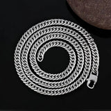 6mm Miami Cuban Link Chain in White Gold - 6-Side Cut Necklaces 