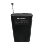 Emerson Portable AMFM Radio with Built-In Speaker and Easy Removable Belt Clip