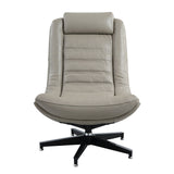 Piran - Top Grain Leather Accent Chair With Swivel - Twilight by Couch.com