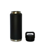 36 Oz Stainless Steel Twist-Off Cap Water Bottle - Black by Creative Gifts