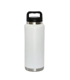 36 Oz Stainless Steel Twist-Off Cap Water Bottle - White by Creative Gifts