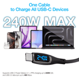 Naztech DigiWATT USB-C to USB-C Digital LED Cable 12ft
