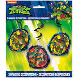 Rise of the Teenage Mutant Ninja Turtles Hanging Swirl Party Decorations [3 per Pack]