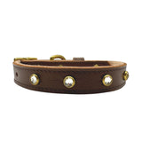 Plain Leather Dog Collar by Bonne et Filou