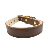Plain Leather Dog Collar by Bonne et Filou