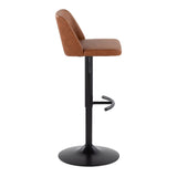 Toriano - Contemporary Adjustable Bar Stool With Rounded T Footrest (Set of 2) by Couch.com