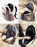 Kathmandu Collection Handmade Cotton and Hemp Tree of Life Backpack