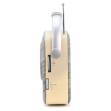 Emerson Portable Retro Radio with Built-In Rechargeable Battery and Memory Set