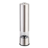 Electric Salt Pepper Grinder with Light Adjustable Coarseness Stainless Steel Salt Pepper Shaker Battery Operated Pepper Grinder Mill Easy Refill and