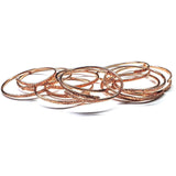 Unisex 8 Gauge Adjustable Hammered Copper Overlap Bangle