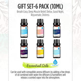 6 Pack of 100% Pure Essential Aromatherapy Oils Blends by Pursonic