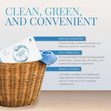 Natural Laundry Detergent Sheets, Eco Friendly– Fresh Linen Scent