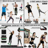 JupiterGear Intey Resistance Bands Set Exercise Bands with Protective Sleeve - Portable Resistance Bands with Door Anchor, Handles, Legs Ankle Straps - Home Gym Resistance Training [13 Pcs Set]