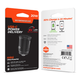 HyperGear Mini 20W USB-C PD + 18W USB Fast Car Charger
