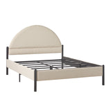 Bed Modern Upholstered Curved Headboard by Couch.com