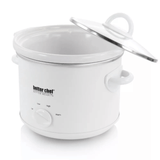 Better Chef 3-Quart Round Slow Cooker with Removable White Crock