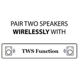 Norcent 12" Portable Wheeled Bluetooth Speaker w Microphone and Flashing Lights