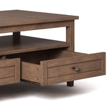 Warm Shaker - Coffee Table - Rustic Natural Aged Brown by Couch.com