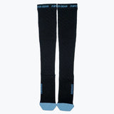 JupiterGear Endurance Compression Socks for Running and Hiking - Black with Blue Accent - Large/Extra Large