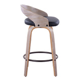 Grotto - Mid Century Modern Fixed Height Counter Stool With Swivel With Round Footrest (Set of 2) by Couch.com