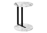 Accent Table, Side, Round, Contemporary And Modern - White / Black by Couch.com